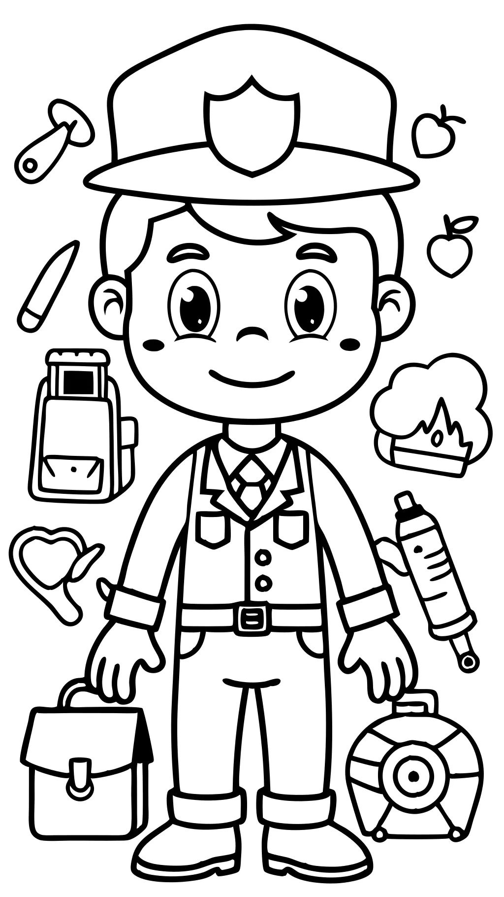 community helpers coloring page